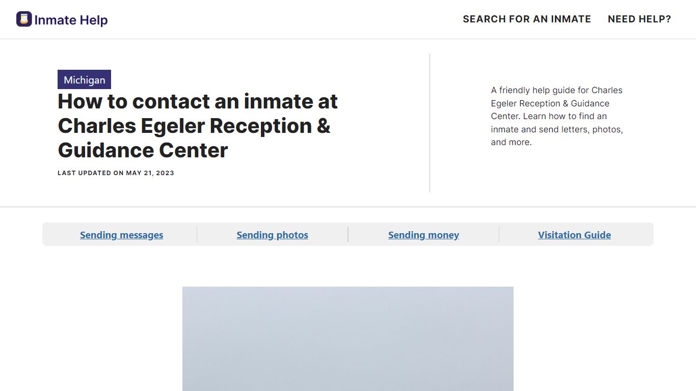 How to contact an inmate at Charles Egeler Reception & Guidance Center ...